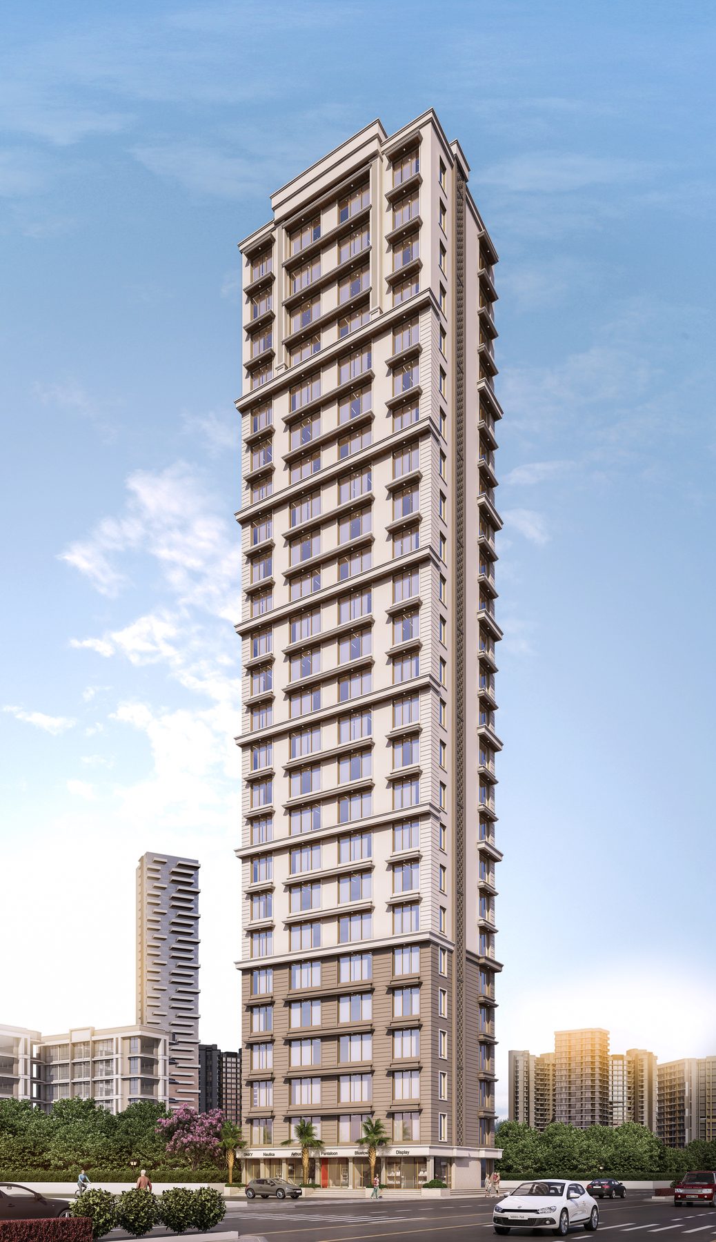 Sammet Shikhar C Wing — Day Elevation